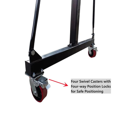 Cfgindustrial 0.5 Ton Adjustable Steel Gantry Crane Portable Shop Lift Hoist |  AGT-ASGC-1000