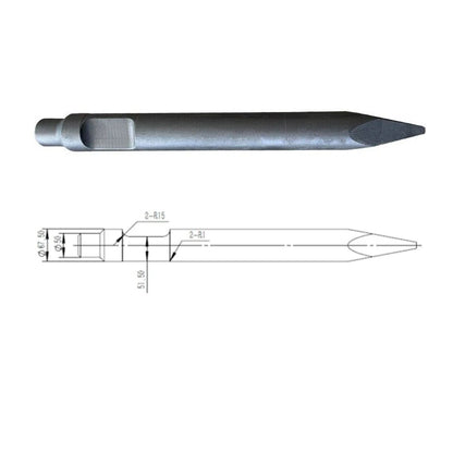 Cfgindustrial 68mm Hydraulic Breaker Chisel for SSHH-680A Skid Steer Hammer Attachment | AGT-BHDRILLPIPE68